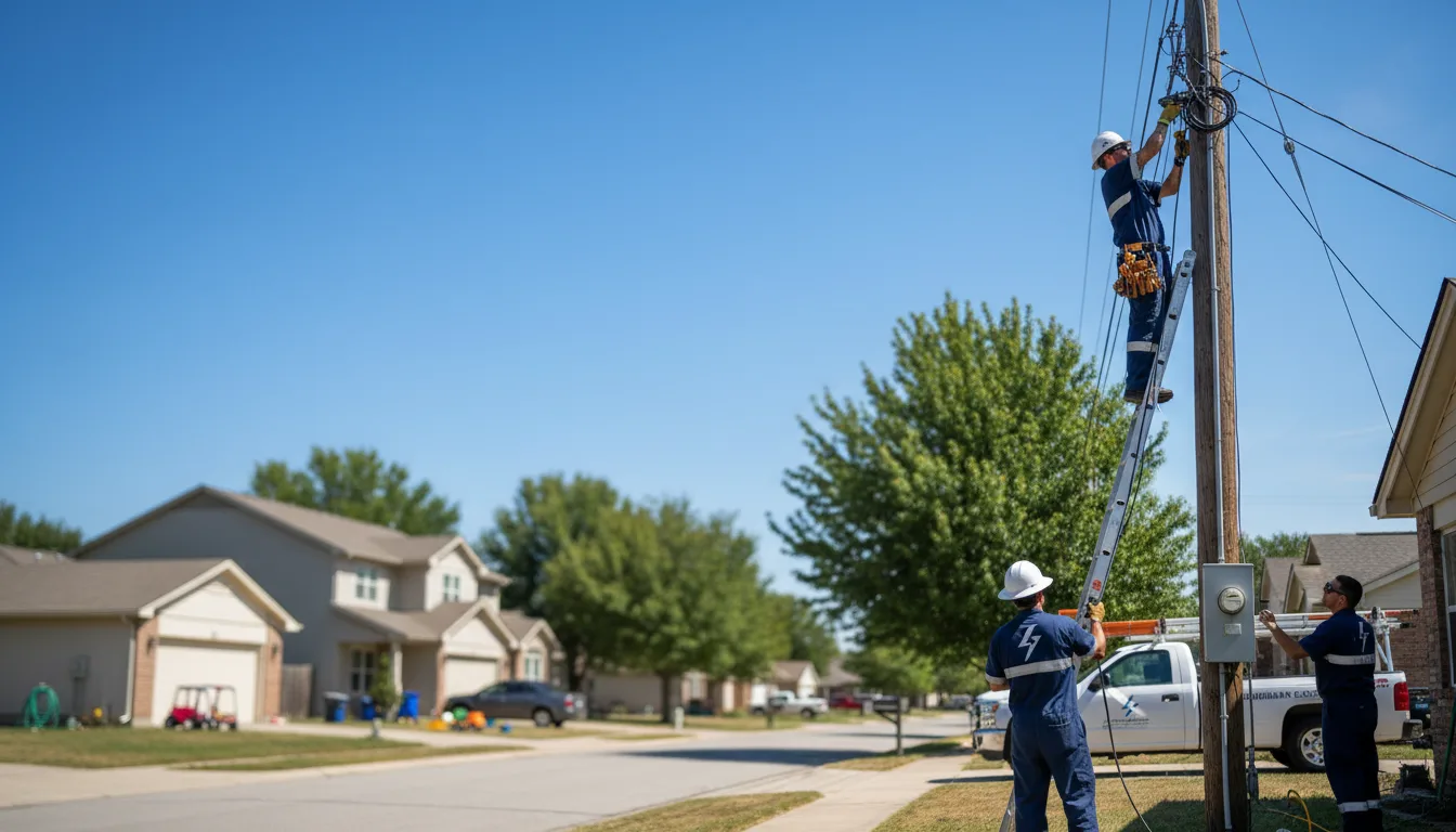 Residential electrician providing installation services in Santa Fe, TX